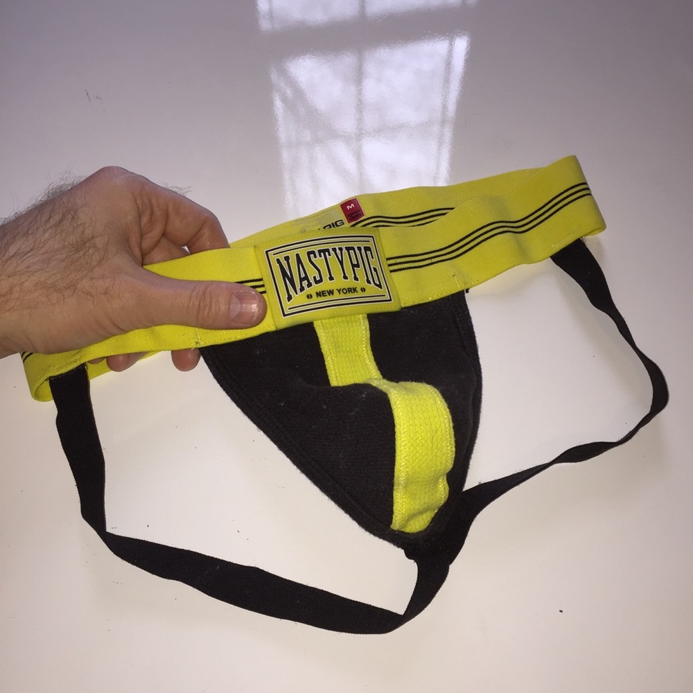 NASTY PIG Black & Yellow Jock Strap MEDIUM. WOOF! - Picture 2 of 8